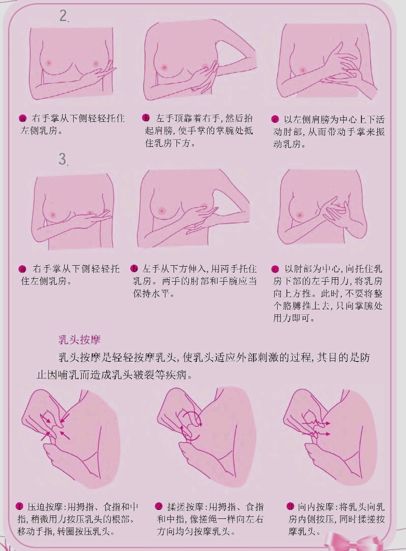 产后乳房按摩的方法